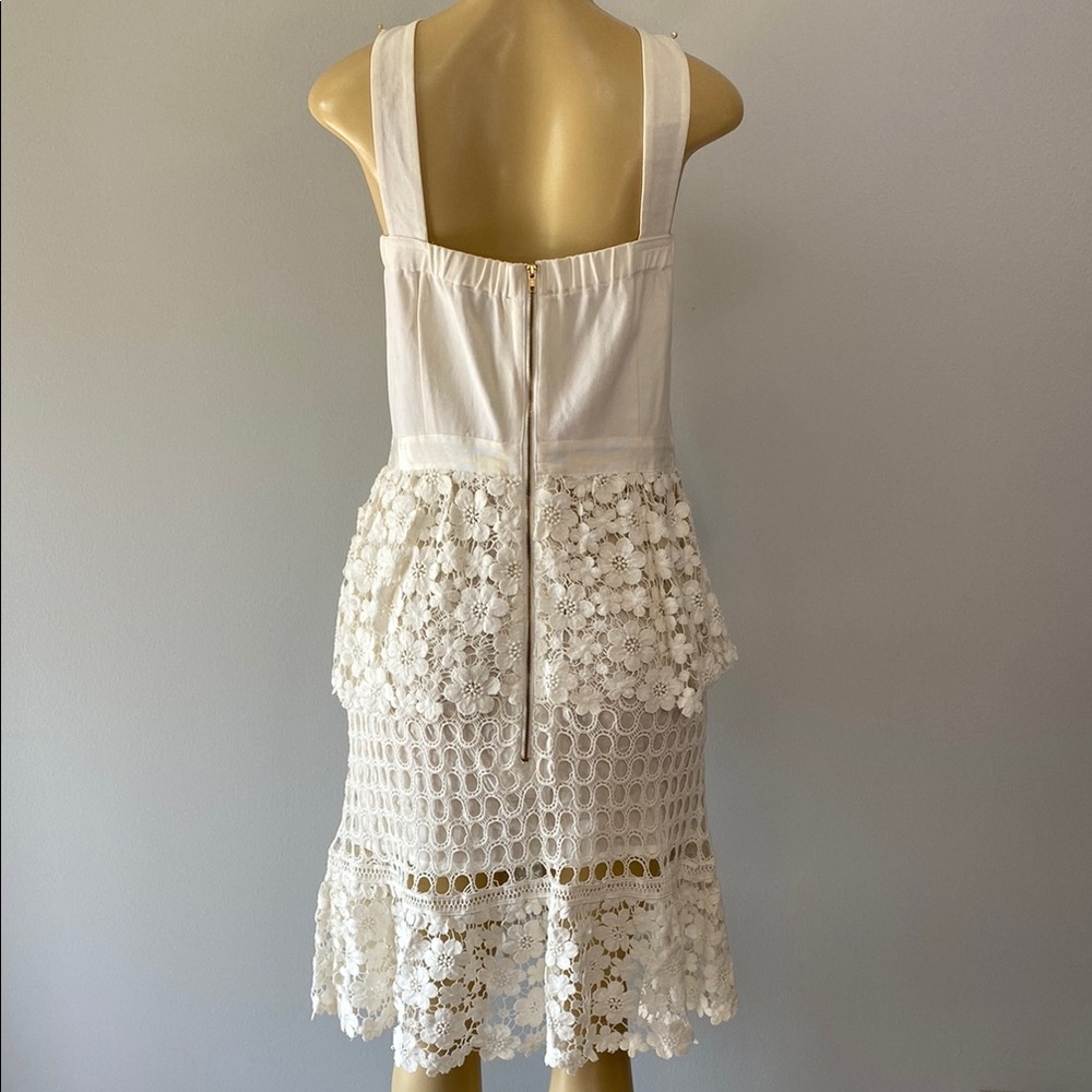 Boston Proper White Lace Tiered Dress Size 14 - Picture 2 of 7